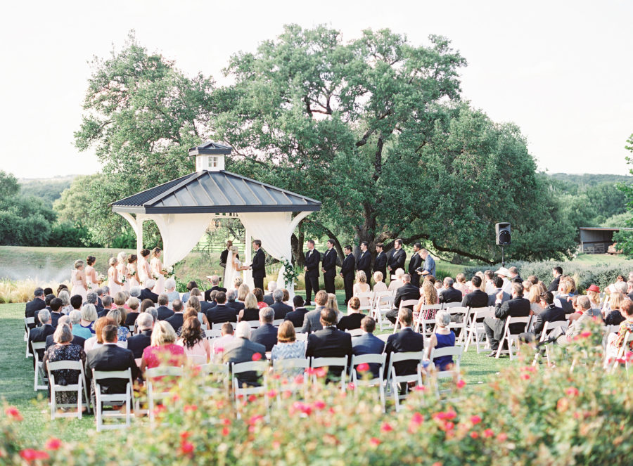 An outdoor wedding ceremony at Kendall Point in San Antonio