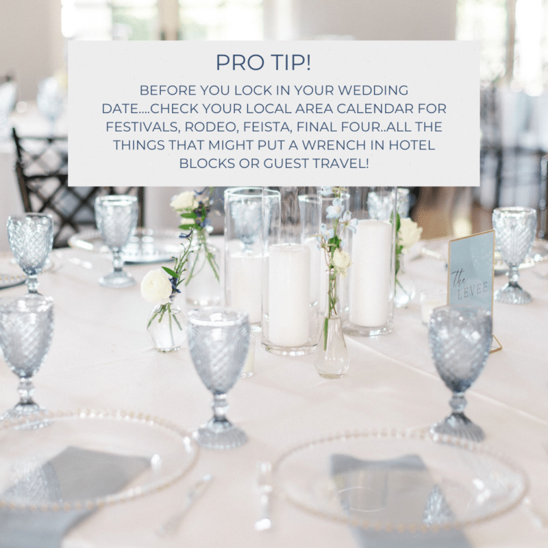 Wedding pro tip: check other events happening on or around your wedding date