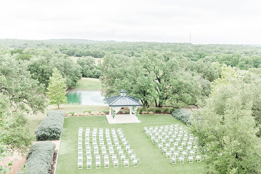 The outdoor ceremony setup for Kendall Point weddings.