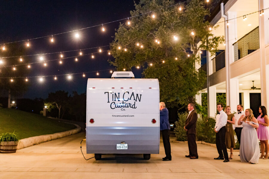 Many guests lined up when the Tin Can Custard food truck drove in providing a cool treat.