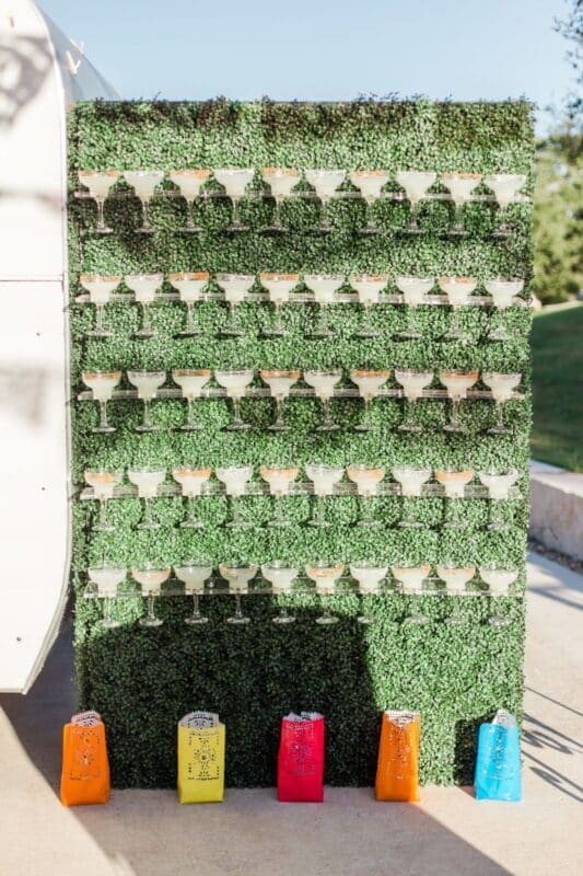 Margarita wall at a Kendall Point wedding