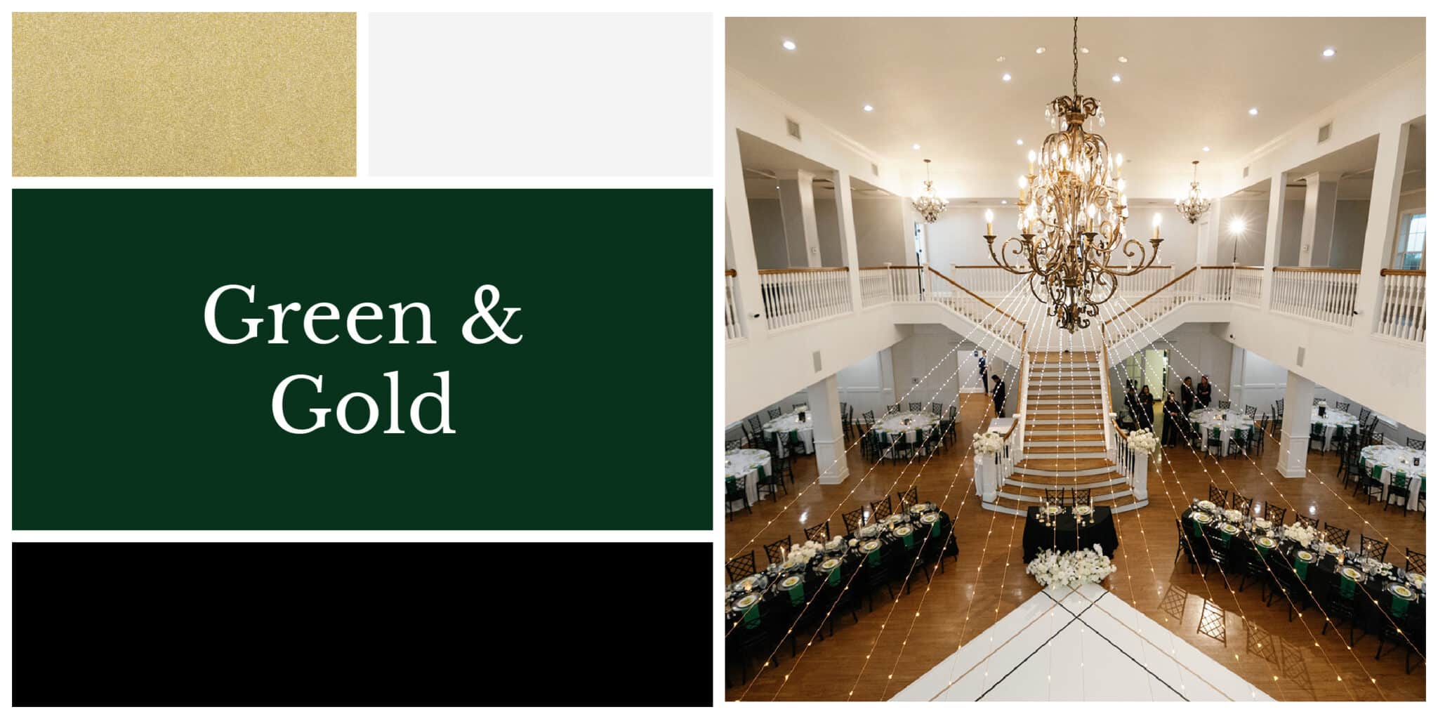 Green and gold color palette