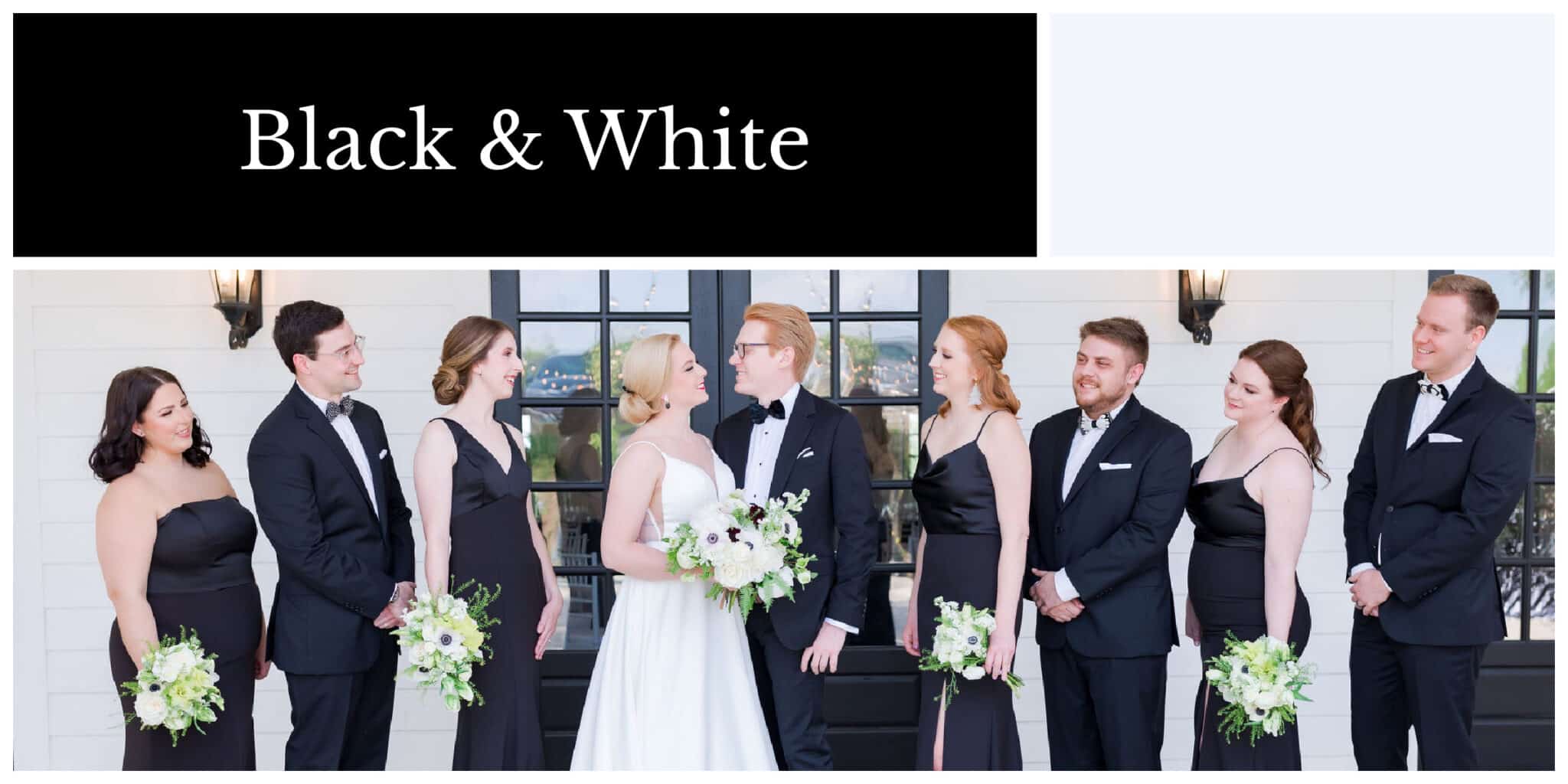 black and white wedding color scheme