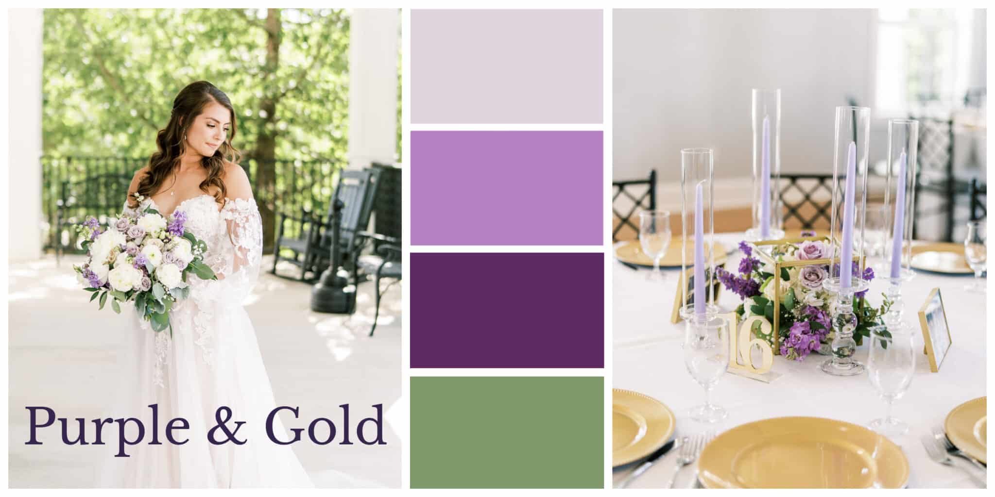 purple and gold color palette