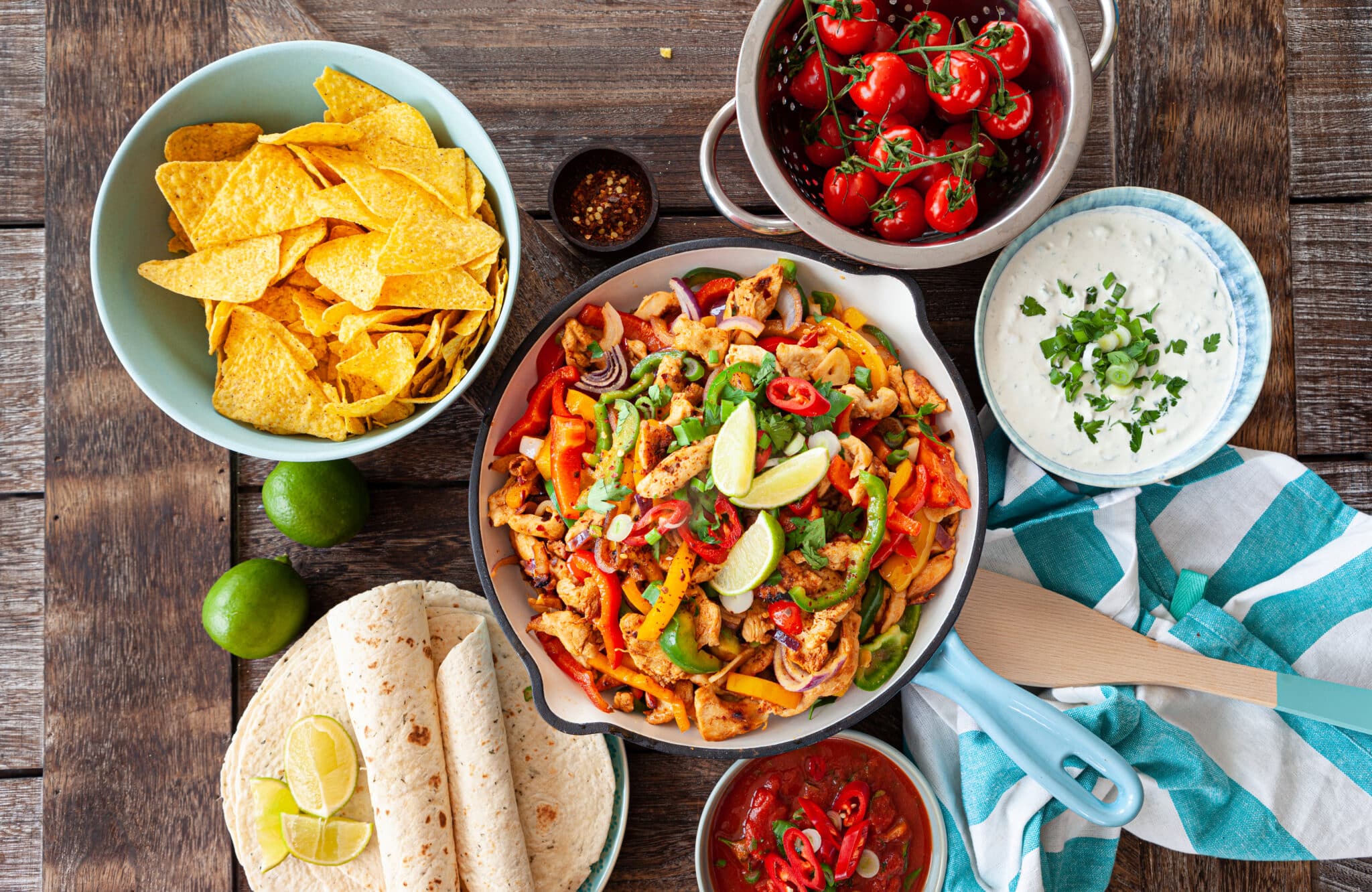 mexican food displayed on table